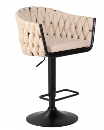 Стул барный DOBRIN LEON (бежевая ткань (LAR 275-1)) 2 шт_2