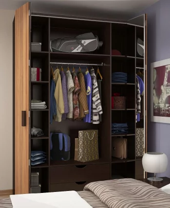 Шкаф для одежды и белья 111 Hyper Венге/Палисандр (спальня)_1