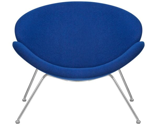 Кресло дизайнерское DOBRIN EMILY (синяя ткань AF6, хромированная сталь) 2 шт_7