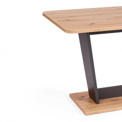 Стол обеденный TIBI нераздвижной ЛДСП, 68,6 х 110 х 75 см, Дуб артисан/Графит_3