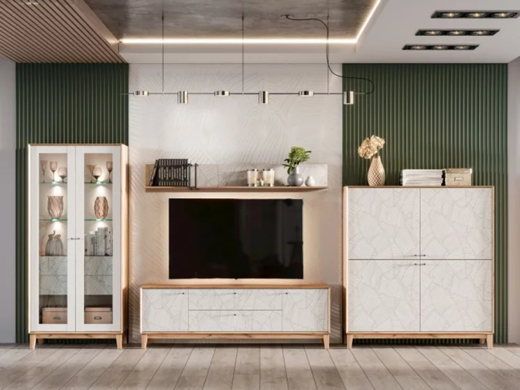 Тумба прикроватная Ройбен ЛД 640.030.000 Дуб золотой Белый_1