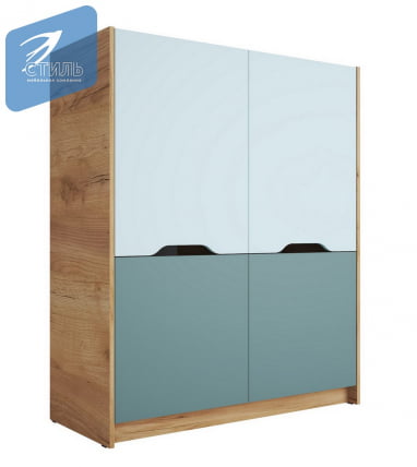 Шкаф RICH ШК-004 Мята/Сумеречный голубой/дуб крафт золотой_1