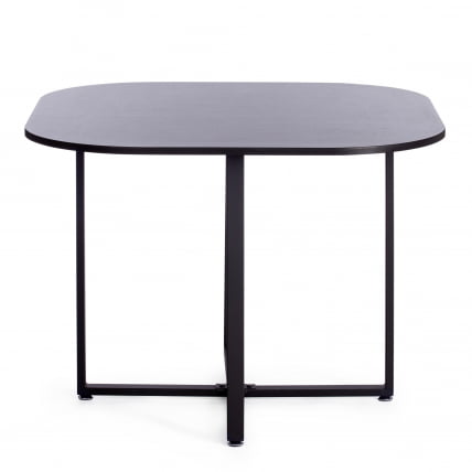 Комплект (стол, 4 стула) QUADRON (mod. PT14) Стол: МДФ/металл, стул: металл/велюр, 100х100х73 см, 69х56х71 см, Light-grey(св-серый) HLR-14/черный_10