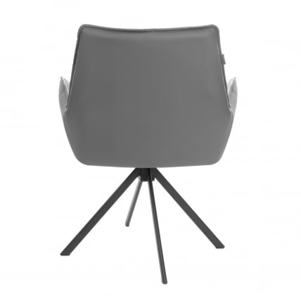 Кресло Murano/Мурано опора 360, велюр/букле (HYP)/Экокожа, светло-серый/графит_3