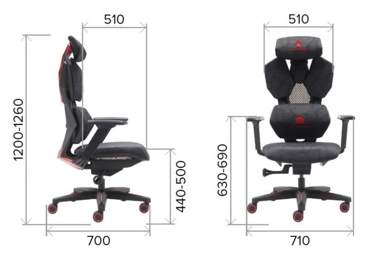 Кресло геймерское Everprof Tiger Сетка Серый_16