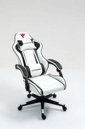 Кресло спортивное TopChairs Shadow бело-черный_8