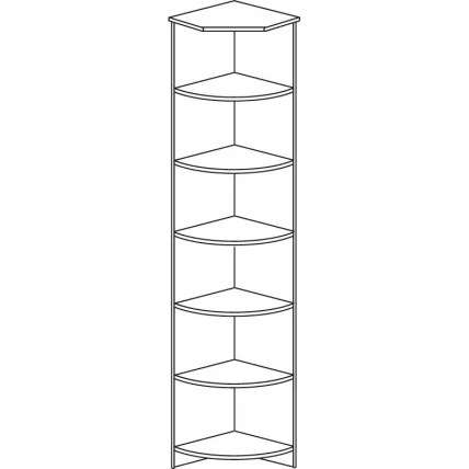 Шкаф угловой открытый Инна 607  Денвер светлый_1