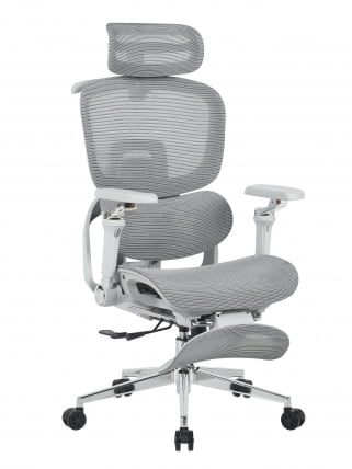 Кресло офисное ТопЧаирс Продиги с оттоманкой серый / TopChairs Prodigy_1