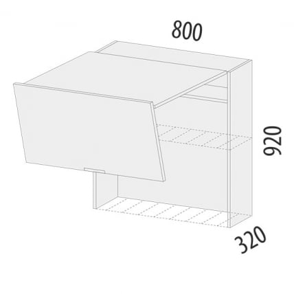 Шкаф-сушка кухонный (с системой плавного закрывания) Бостон 104.42_1