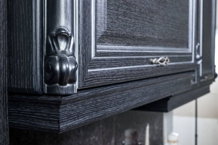 Шкаф кухонный 800 горизонтальный Италия ЛД 275.756.000 Черный Дуб темный_2