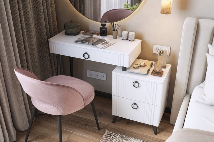 Туалетный столик (без зеркала) Ева TS-01_5