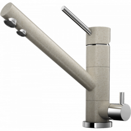 Смеситель Omoikiri Tonami-Sa Латунь/Гранит/Бежевый_0