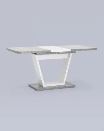 Стол раскладной Vector 120-160 Бетон-белый_2