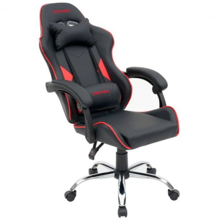 Кресло компьютерное CROMEX (КРОМЕКС) Joker GM-125 экокожа черное/красное_4