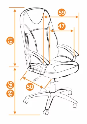 Кресло руководителя Twister коричневый+бежевый_8