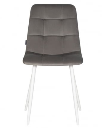 Стул обеденный ДОБРИН CХИЛЛИ (Темно-серый Холланд 18, основание белое) 4 шт / DOBRIN CHILLY Holland_6