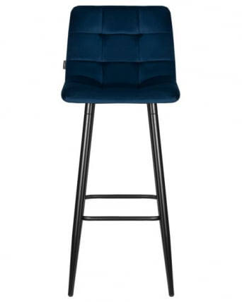 Стул барный DOBRIN NICOLE (черные матовые ножки, темно-синий велюр (108-95)) 2 шт_7