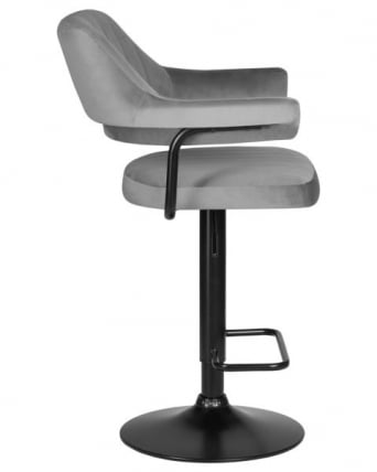 Стул барный DOBRIN CHARLY BLACK (серый велюр (MJ9-75)) 2 шт_3