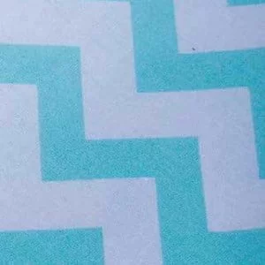 Балдахин для кроватки зигзаг бирюза на белом_2