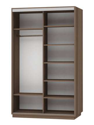 Шкаф-купе двухдверный Экспресс Дуо 1400х2200h Сакура/Ясень шимо тёмный_1