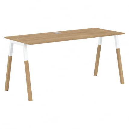 Стол письменный Forta FST 1567 Дуб Гамильтон Белый премиум_0