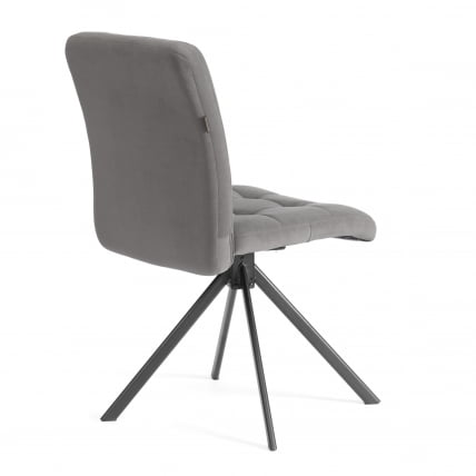 Стул обеденный Medeo поворотный механизм 360, велюр, серый, 29_2