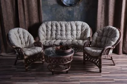 Комплект Черчилль/Рузвельт/Кобана с 3х местным диваном Cherchille6 орех матовый_0