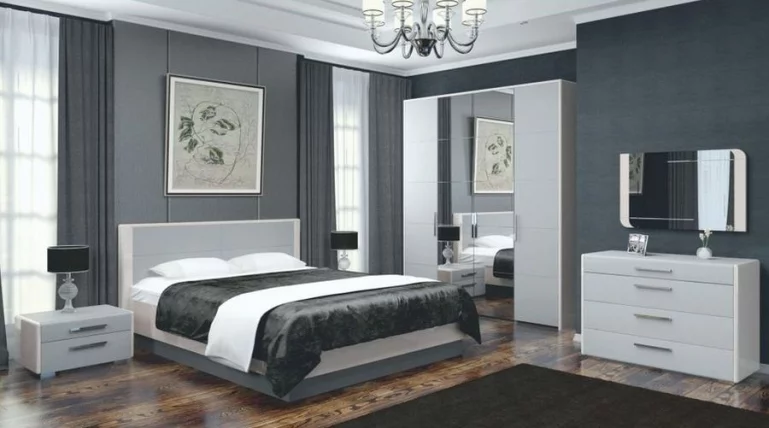 Кровать Вива 140х200 Фарго Мокко глянец_1