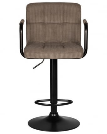 Стул барный DOBRIN KRUGER ARM BLACK (какао вельвет (LAR-E2041-05)) 2 шт_3