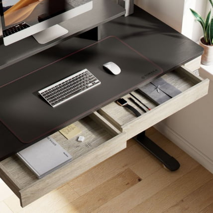 Стол для компьютера c электрической регулировкой по высоте и 2 ящиками EUREKA ERK-ED-I55-OG_10