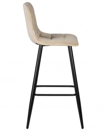 Стул барный DOBRIN NICOLE (черные матовые ножки, мокко велюр (108-104))_2