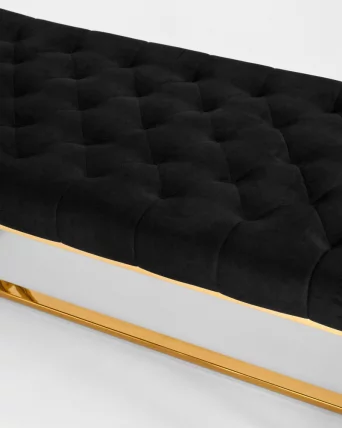 Банкетка БРУКЛИН велюр Черный_3