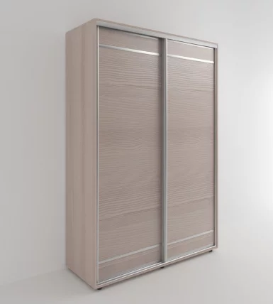 Шкаф-купе 2-х дверный Акцент-Лайт Д 2400х600 Ясень шимо светлый_0