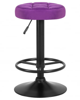Табурет барный DOBRIN BRUNO BLACK велюр Фиолетовый MJ9-58_0