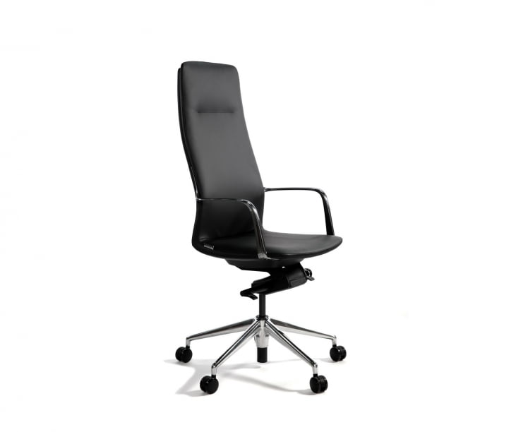 Кресло руководителя Лилль экокожа Черный_0