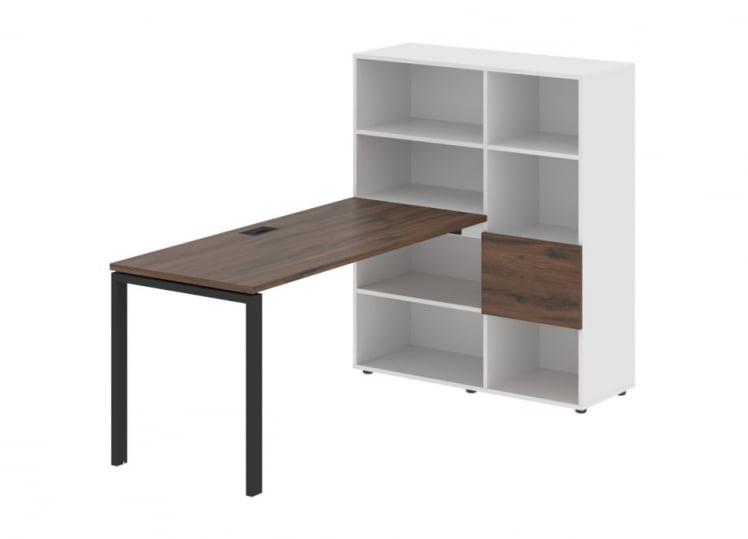 Рабочая станция EDIS EURST 1115 Дуб Денвер темный Черный Белый_0