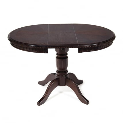 Стол STEFANO круглый бук, мдф, D90+30x77см, Tobacco_5