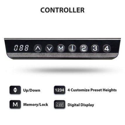 Стол для компьютера (для геймеров) с подставкой под клавиатуру и электрической регулировкой по высоте Eureka ERK-ED71-WN_5