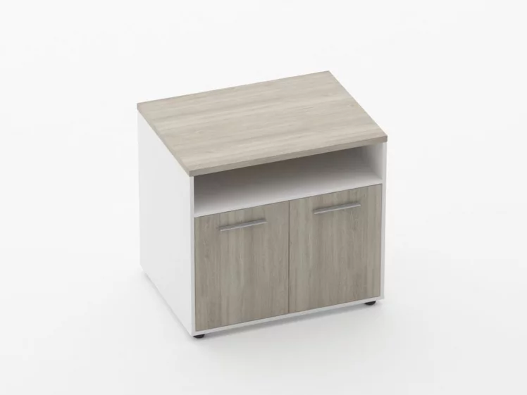 Тумба для оргтехники Deka 9.05.11 Дуб Сантана светлый/Белый_0
