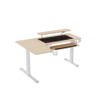 Стол письменный (для компьютера) угловой с электрической регулировкой по высоте EUREKA ERK-EHD-L60R-MW (правый), клен_4