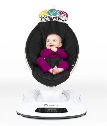 Электронное кресло-качалка 4Moms Mamaroo 4.0 Серый плюш_3