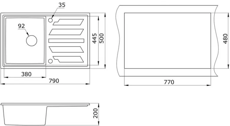 Кухонная мойка GRANULA 8002 Антик_2