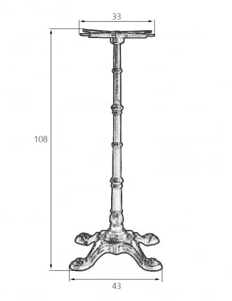 Подстолье барное DOBRIN LEONE HIGH_1