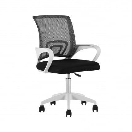 Кресло офисное ТопЧаирс Симпле СН черный пластик белый / TopChairs Simple SN_1