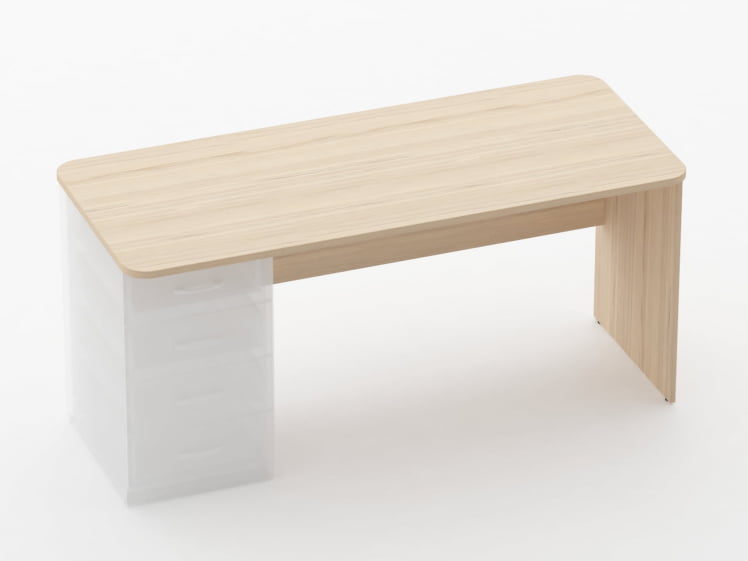 Стол прямой под встроенную тумбу Glassy 1.101.16Л Орех_0