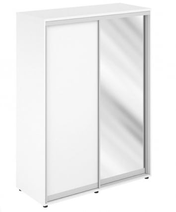 Шкаф-купе высокий с одним зеркалом Sigma SG.720.WH.WH.AL Белый_0