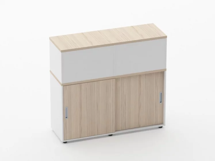 Тумба комбинированная высокая для рабочего модуля Deka 9.04.125 Туя/Белый_0