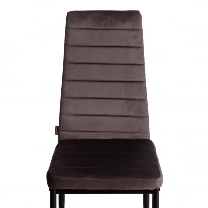 Стул Easy (mod. JSC02-1) металл, флок, 41 х 52 х 96 см, Dark grey (темно-серый) HLR24 / черный_5