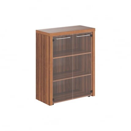 Шкаф со стеклянными дверьми и топом ZENN ZMC 85.2 Орех Даллас_0