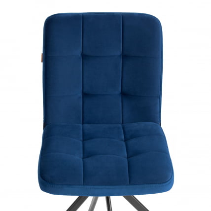 Стул обеденный Medeo поворотный механизм 360, велюр, Blue (синий)_5